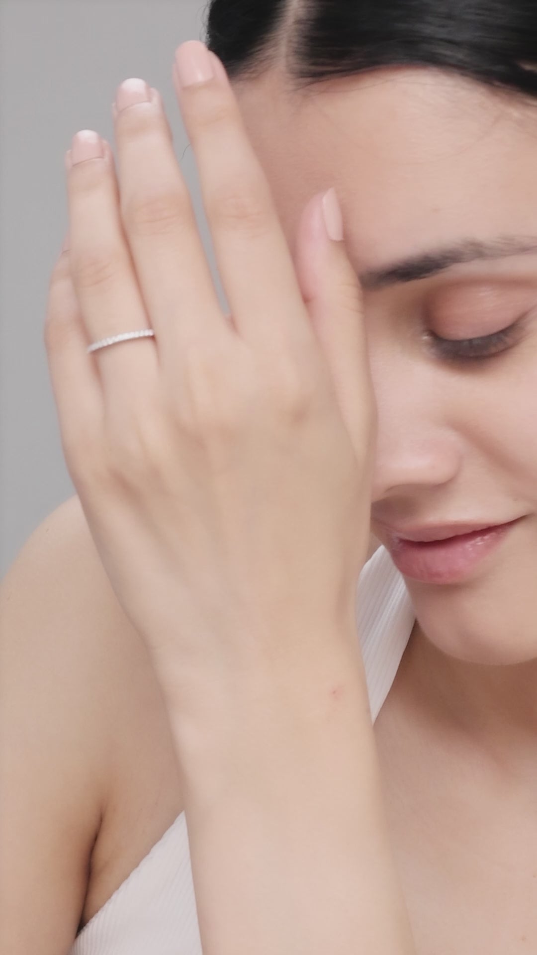 Silver Zirconia Studded Band Ring
