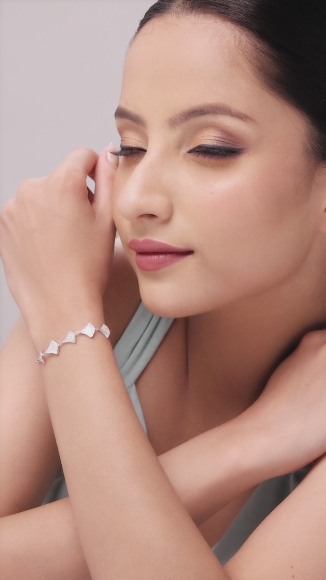 Sterling Silver Five Petals Bracelet