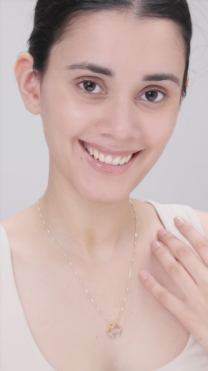 Silver Trio Pendant (Rosegold)