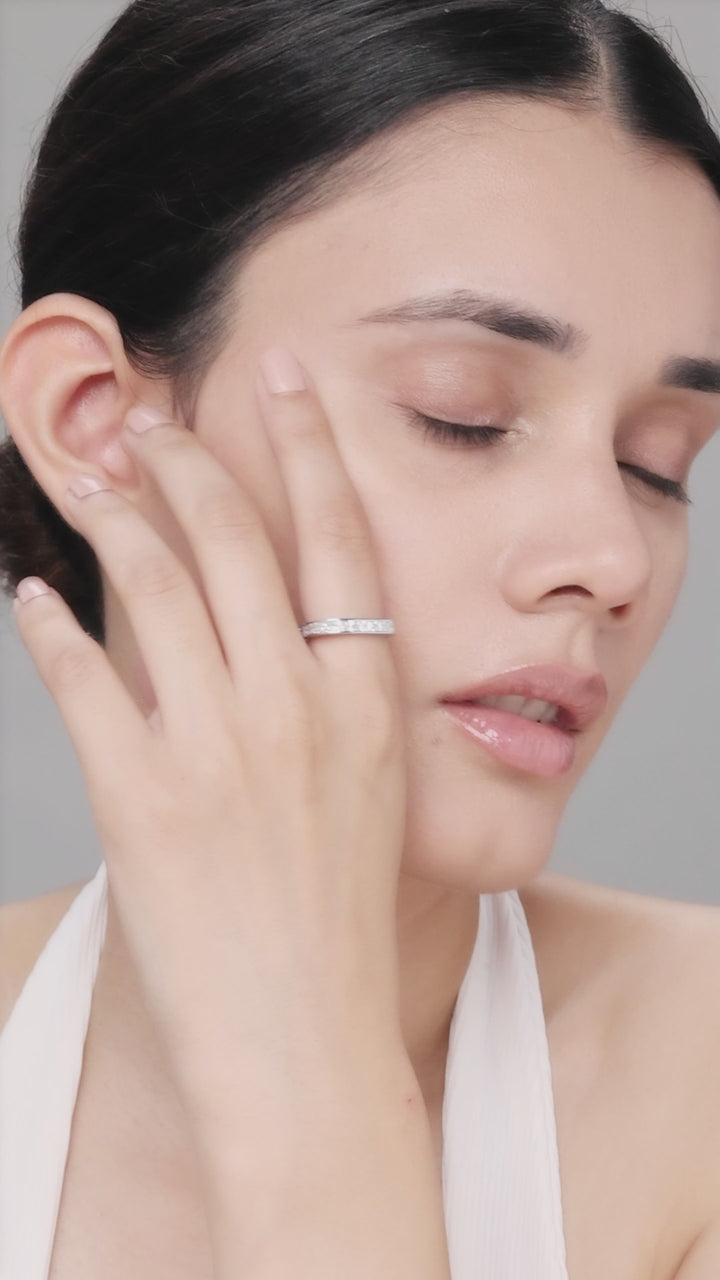 Silver Square Defy Ring
