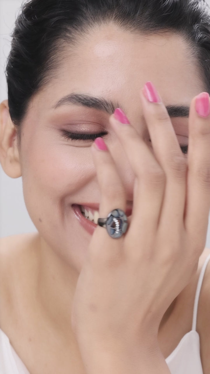 Black Silver Aysha Ring