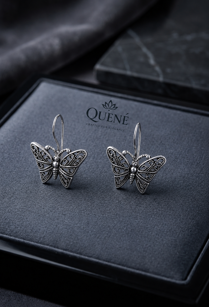 Silver Nima Butterfly Earrings