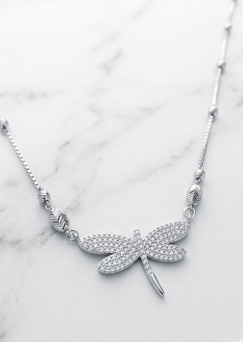 Silver premium butterfly pendant