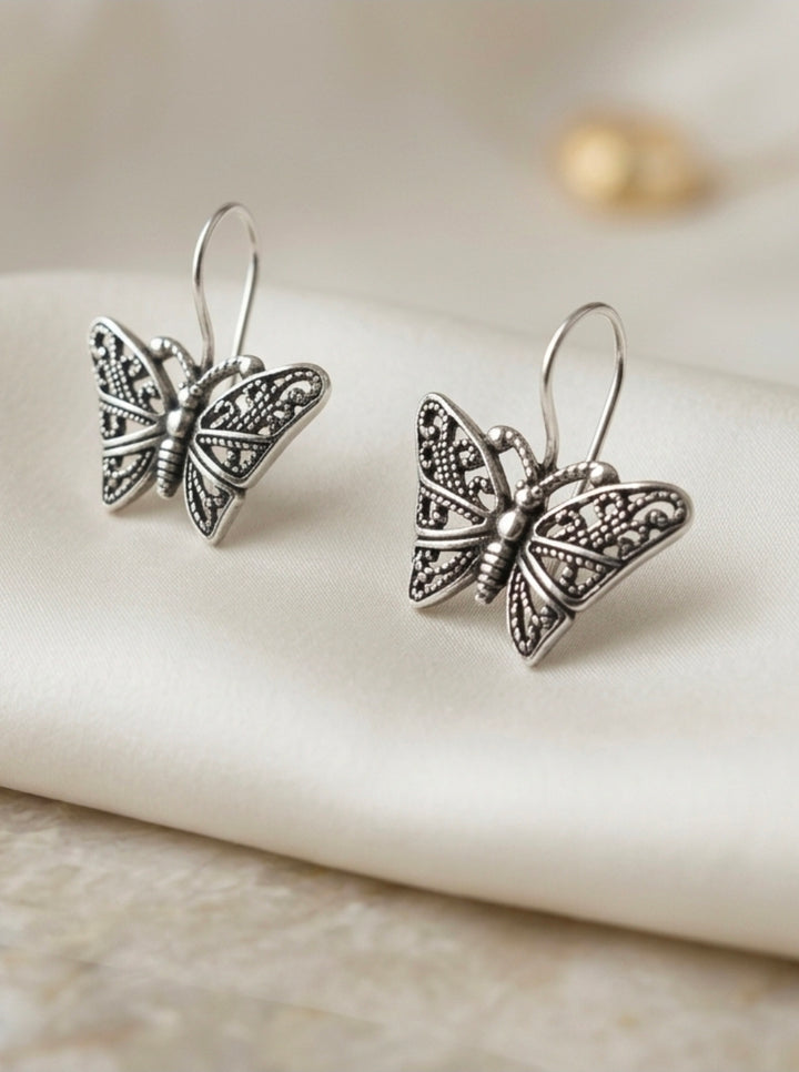 Silver Nima Butterfly Earrings