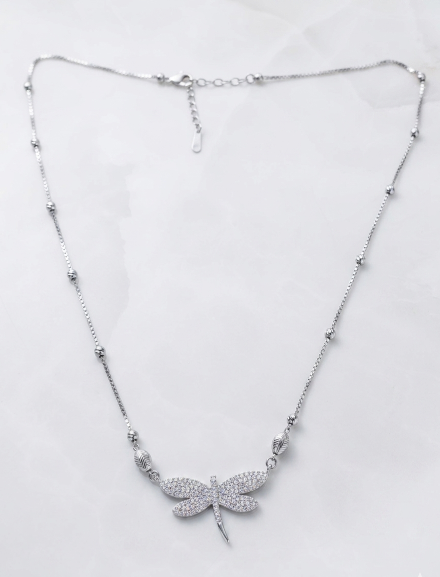 Silver premium butterfly pendant