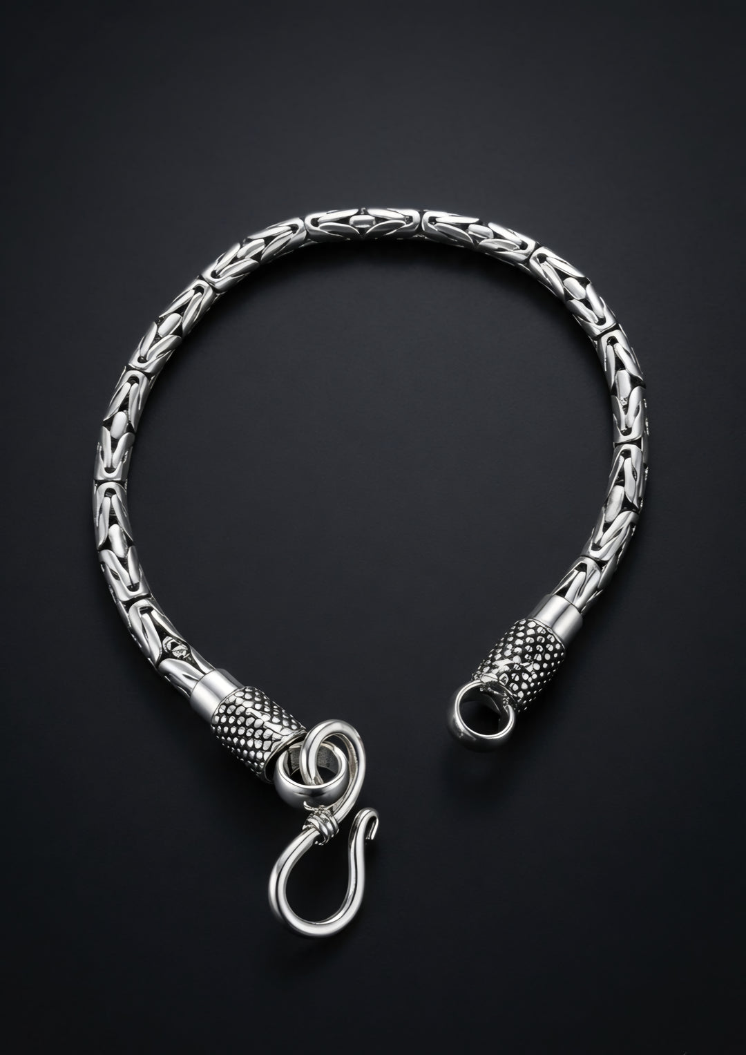 Silver Noble Arc Bracelet (Men)