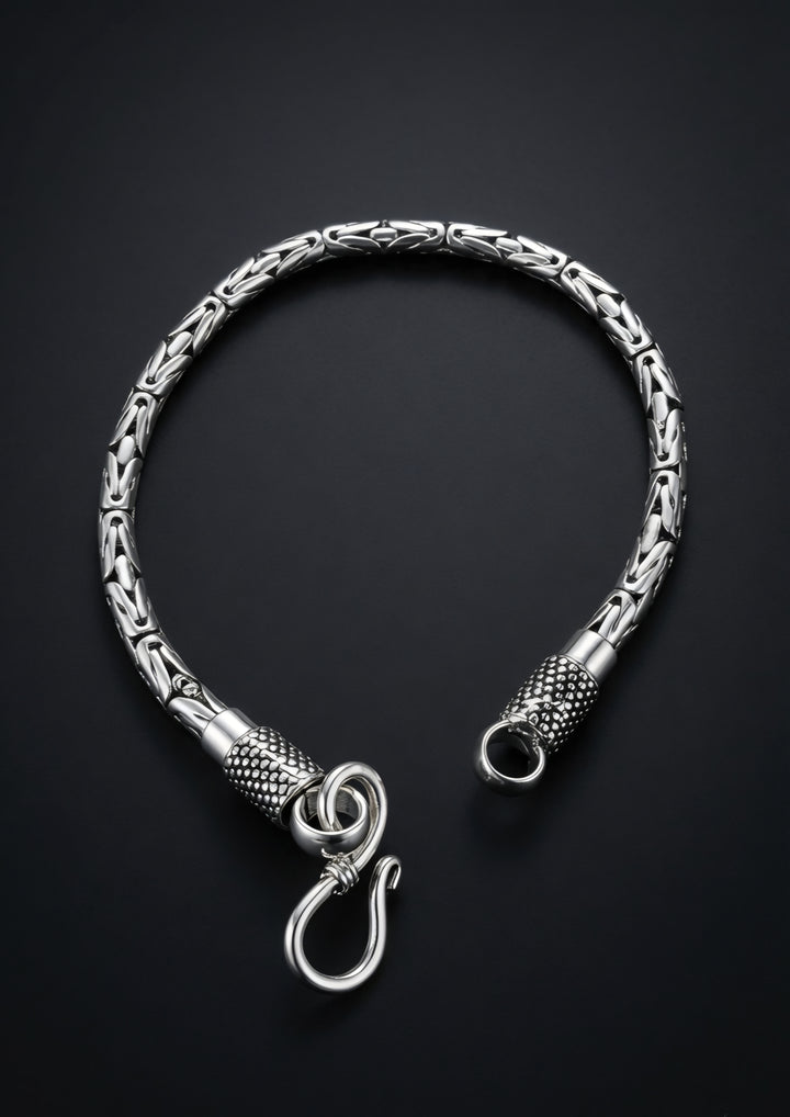 Silver Noble Arc Bracelet (Men)